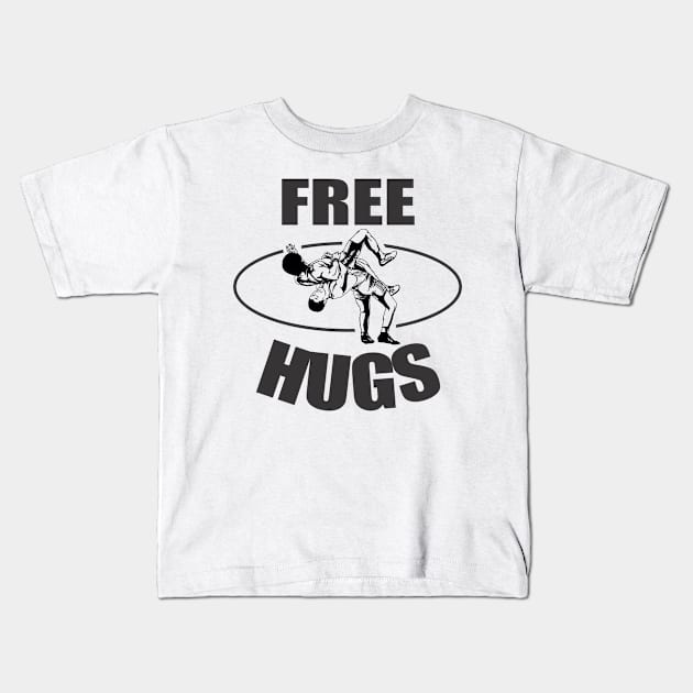 Free Hugs Kids T-Shirt by Abiarsa